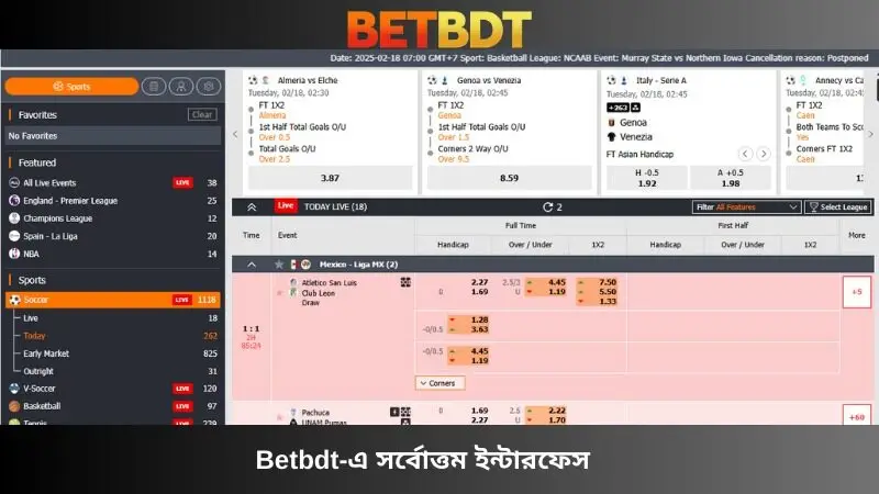 Betbdt এ অপটিমাইজড ইন্টারফেস