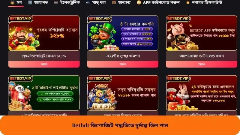 Betbdt-এর পেমেন্ট পদ্ধতিসমূহ থেকে বড় অফার লাভ করুন